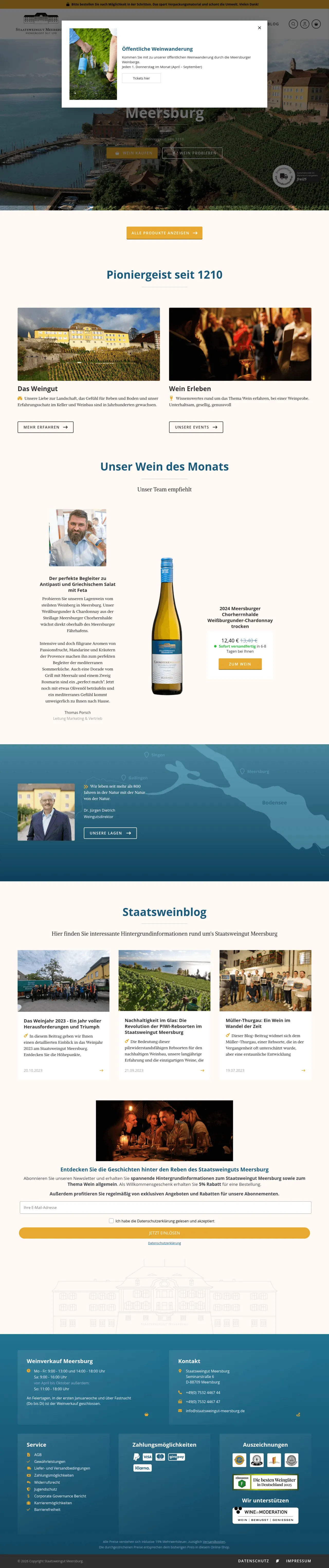 Staatsweingut Meersburg – Shopify Storefront