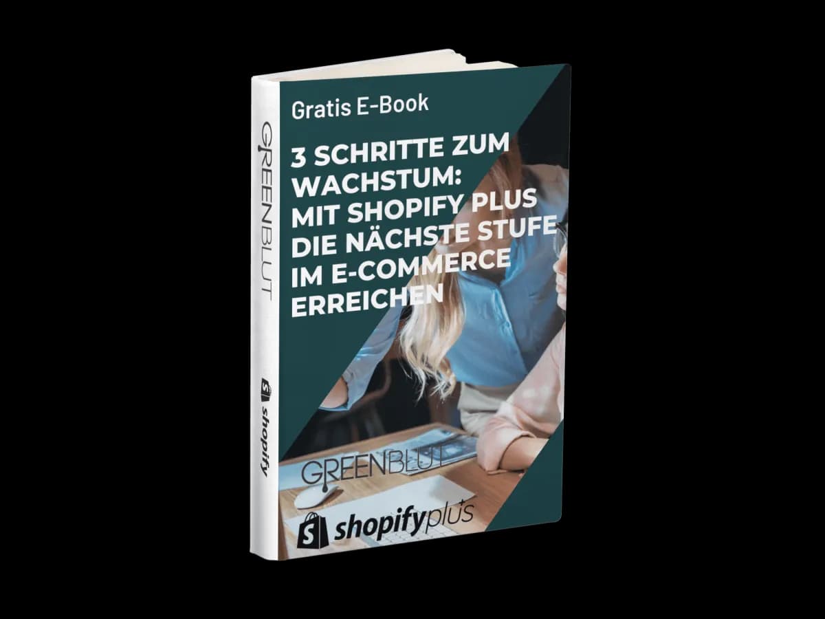 Shopify Plus Shop-Optimierung — E-Book Cover mit 3-Schritt-Framework für Performance-Steigerung