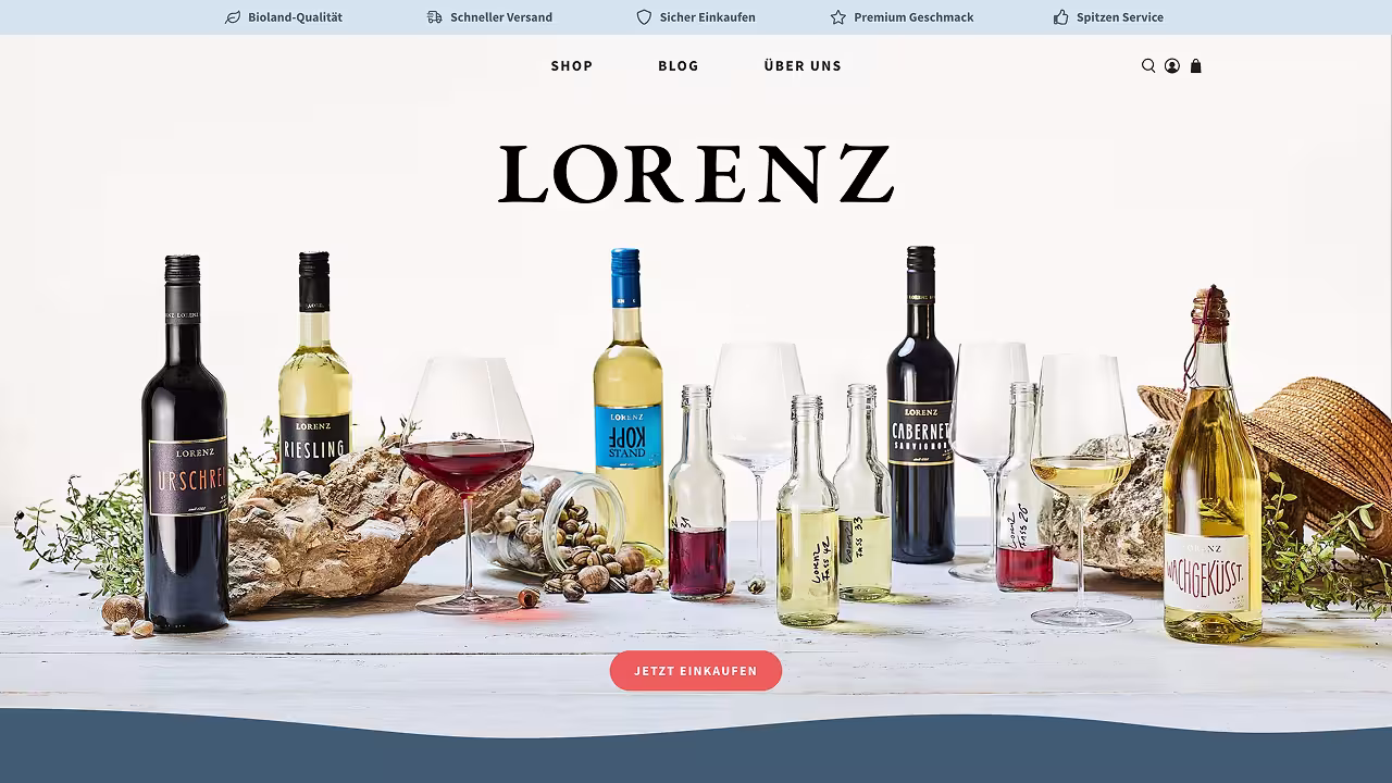 Bioweingut Lorenz — Shopify Projekt