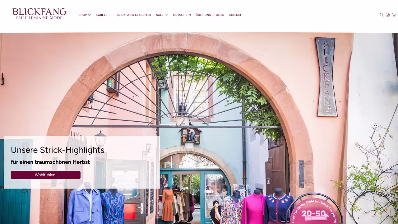 Blickfang — Shopify Projekt